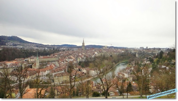 Vista de Berna a partir do Mirante do Jardim das Rosas